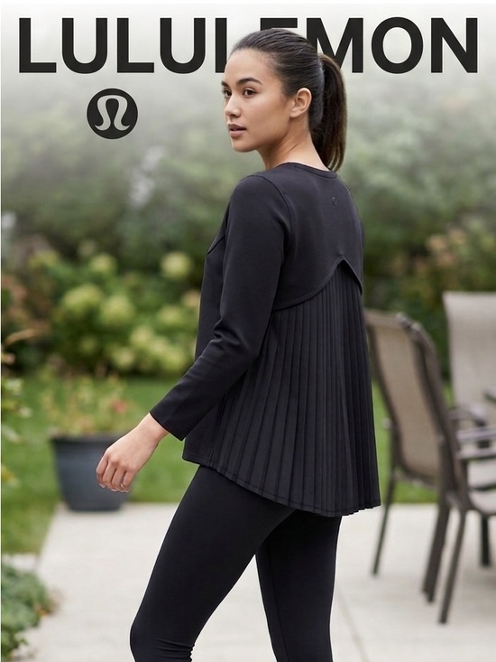 lululemon athletica Tops - Lululemon Chic Black Long Sleeve Women's Top gym-wear outing-wear